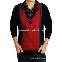 Wholesale plaine hommes noirs pull 2014 fabriqué en Chine